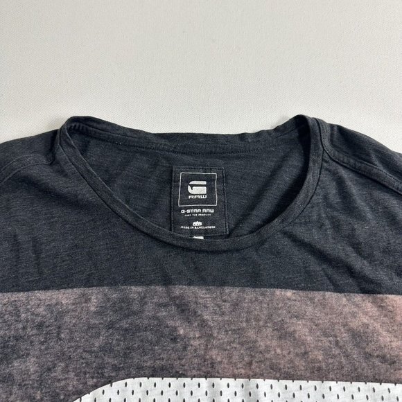 G-STAR RAW GRAPHIC TEE T SHIRT Mens‎ Size XL Short Sleeve Casual Gray Active - Picture 5 of 9